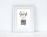 Be Our Guest Wifi QR Scan Home Wall Decor Print by WinsterCreations™ Official Store