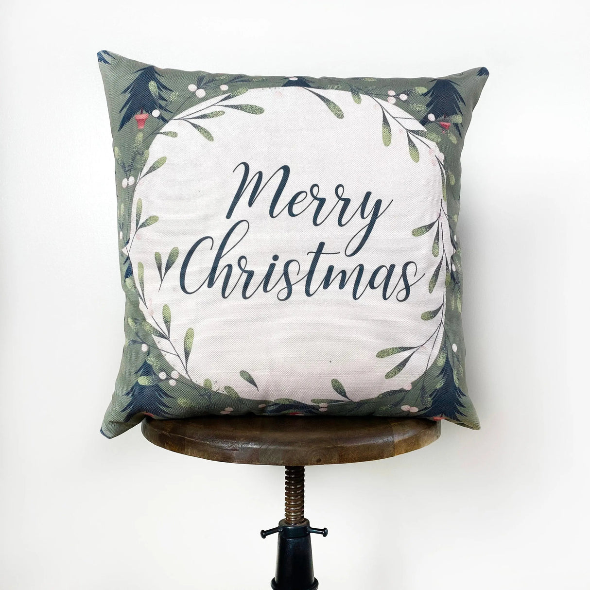 Beige Merry Christmas | Throw Pillow Cover | Christmas tree | Christmas Gifts | Room Decor | Mom Gift | Aaesthetic Room Decor by UniikPillows