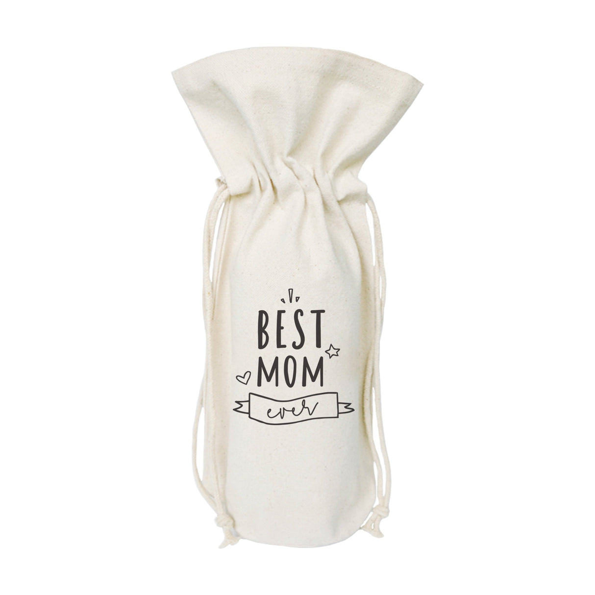 Best Mom Ever Cotton Canvas Wine Bag by The Cotton & Canvas Co.