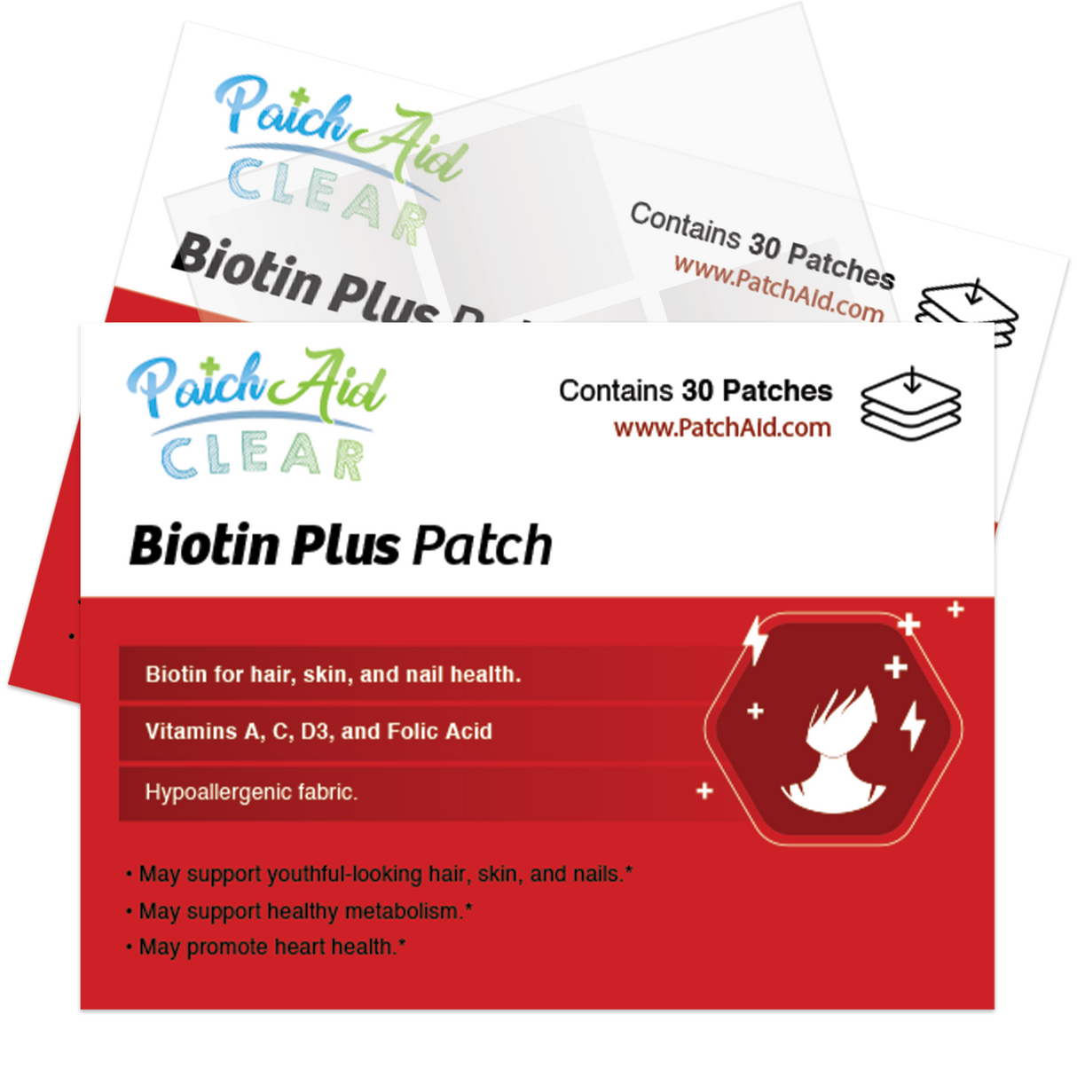 Biotin Plus Vitamin Patch for Hair, Skin, and Nails by PatchAid