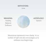 Moonstone June Birthstone Silver Charm by Little Sky Stone