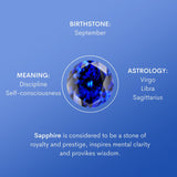 Sapphire Silver Charm by Little Sky Stone