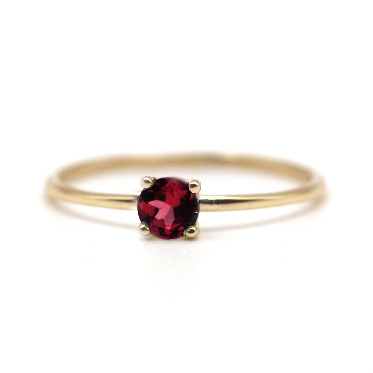 14k January Garnet Birthstone Gold Ring by VicStoneNYC Fine Jewelry