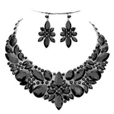 Elegant Multi Stone Evening Necklace Earrings Set by Madeline Love