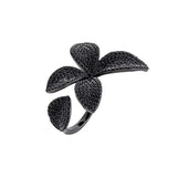 Pavé Fancy Flower Petal Ring by By Adina Eden