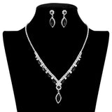 Marquise Stone Accented Rhinestone Necklace by Madeline Love