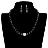 Pave Ball Pearl Strand Necklace by Madeline Love