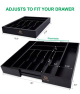 Black Silverware Tray by Royal Craft Wood