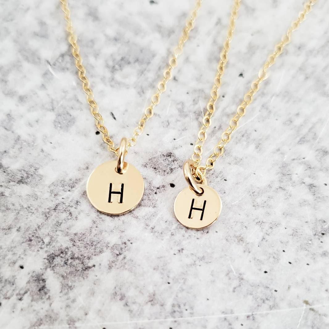 Block Letter Initial Necklace by Salt and Sparkle