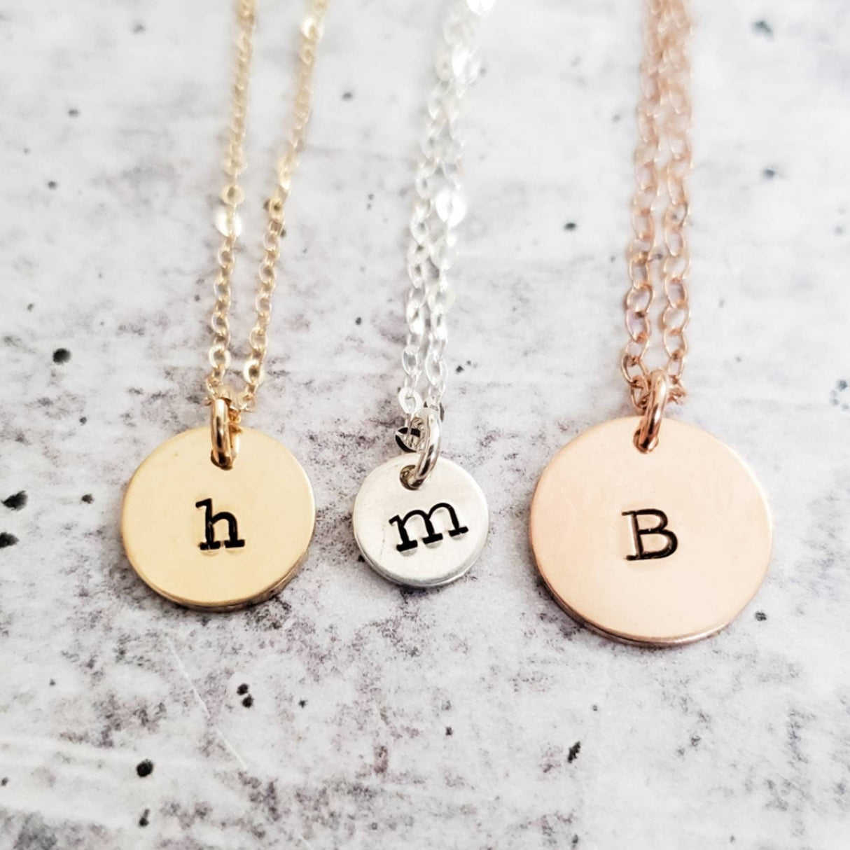 Block Letter Initial Necklace by Salt and Sparkle