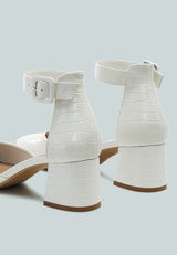 nymph faux leather low block heel sandals by London Rag