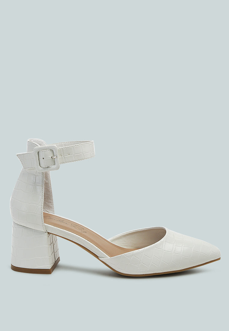 nymph faux leather low block heel sandals by London Rag