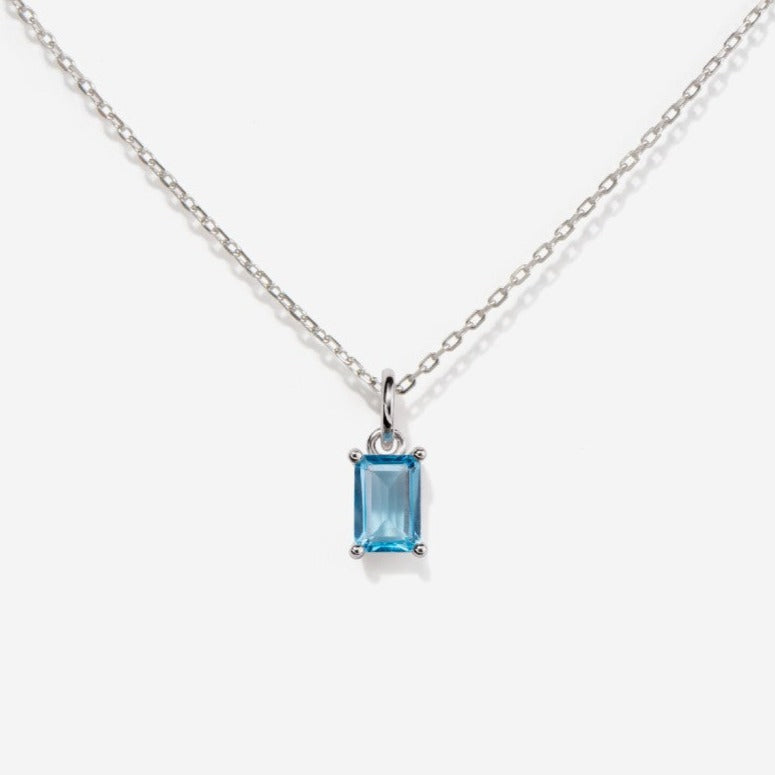 Birthstone Topaz Silver Necklace - December by Little Sky Stone