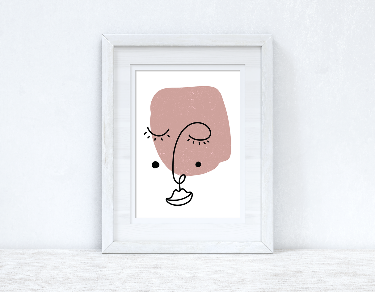 Blush Pinks Face Abstract 1 Colour Shapes Home Wall Decor Print by WinsterCreations™ Official Store