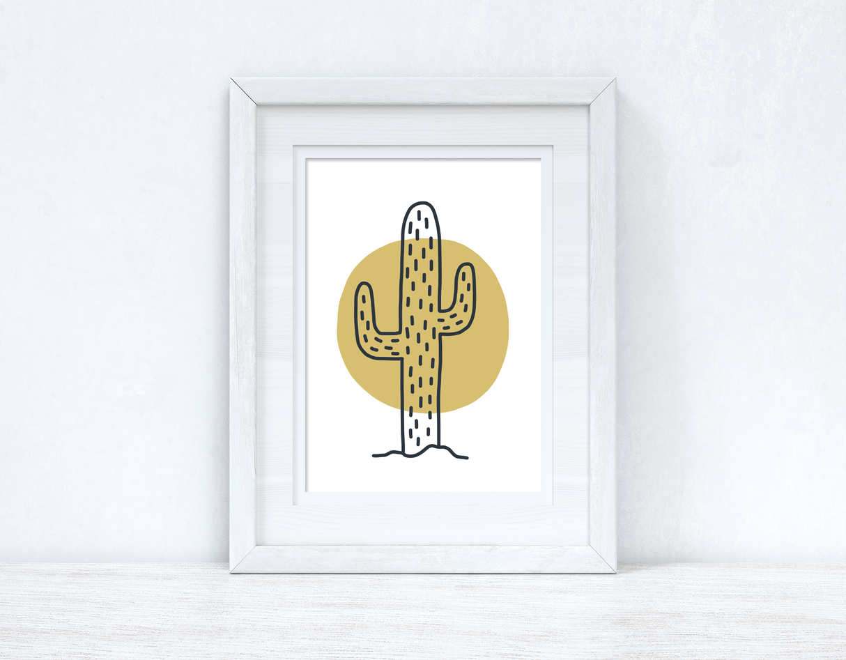 Boho Cactus Circle Home Wall Decor Print by WinsterCreations™ Official Store