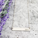 Boobs Hand Stamped Bar Necklace by Salt and Sparkle