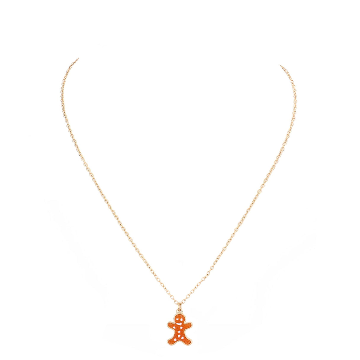 Gingerbread Man Pendant Necklace by Madeline Love