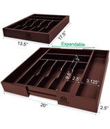 Brown Drawer Organizer by Royal Craft Wood