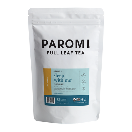 Organic Sleep With Me Herbal Tea, Caffeine Free, in Pyramid Tea Bags by Paromi Tea