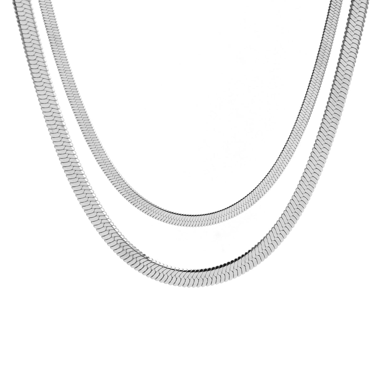 C004W B.Tiff 4mm Herringbone Chain Necklace by B.Tiff New York