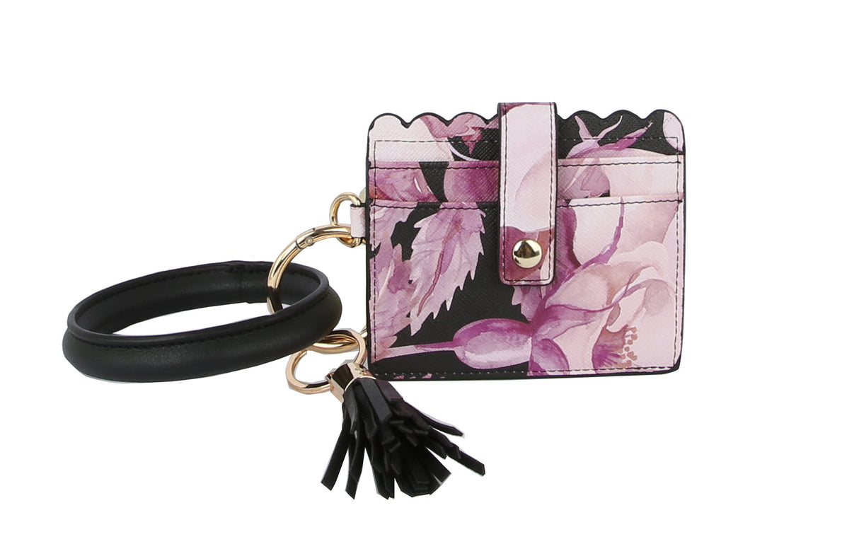 MULTI POCKET FLORAL WRISTLET by hfstylish