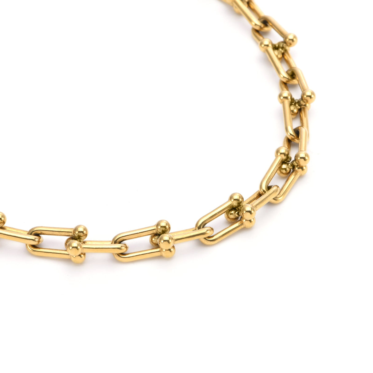 C525G B.Tiff Gold Horseshoe Link Chain Necklace by B.Tiff New York