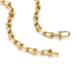 C525G B.Tiff Gold Horseshoe Link Chain Necklace by B.Tiff New York