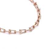 C525RG B.Tiff Rose Gold Horseshoe Link Chain Necklace by B.Tiff New York