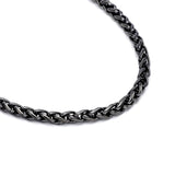 C550GM B.Tiff French Braid Gun Metal Chain Necklace by B.Tiff New York