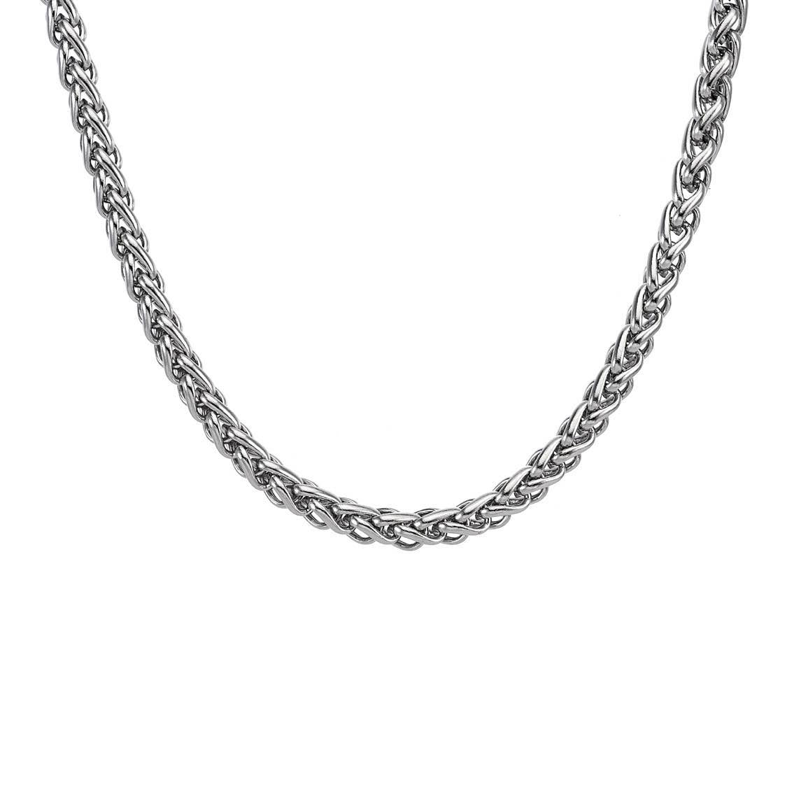 C550W B.Tiff French Braid Chain Necklace by B.Tiff New York