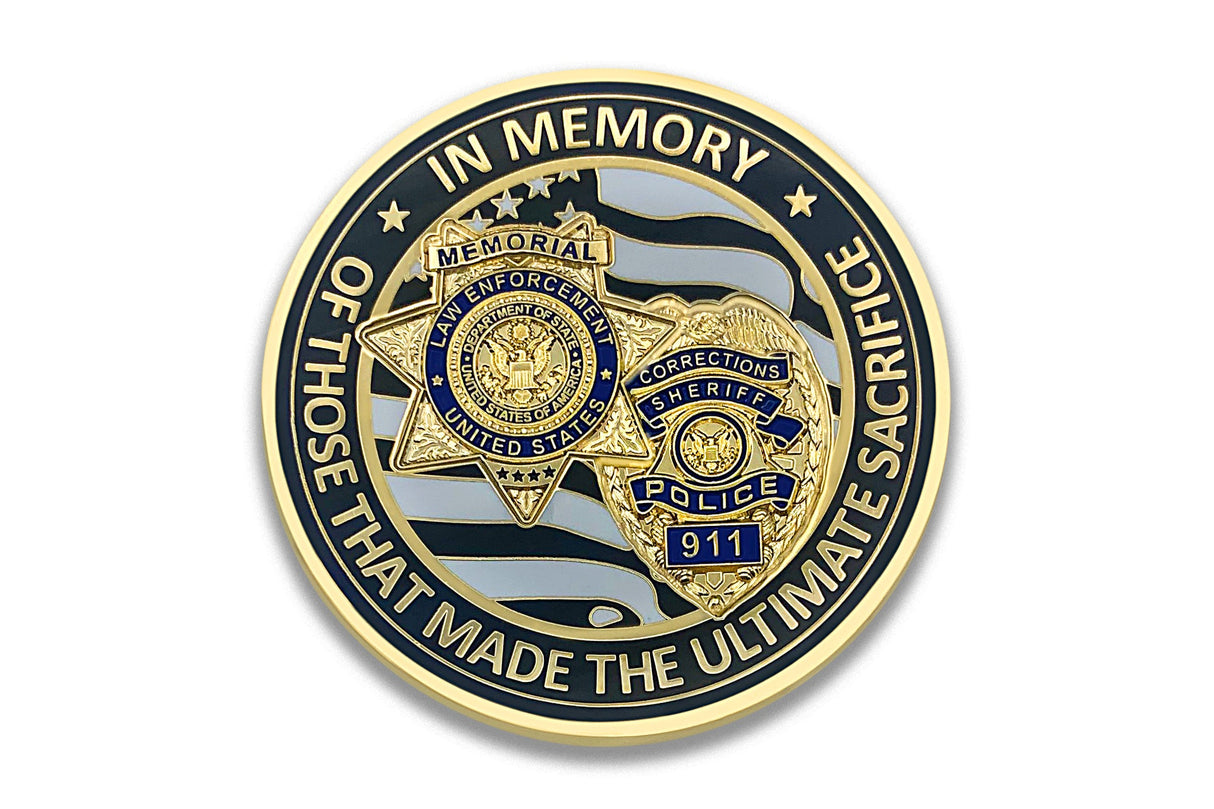 Law Enforcement <br> Memorial Coin by Custom Pins & Buckles