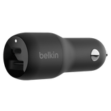 Belkin Boost Up Charge Dual Port USB A PD Car Charger 37W with PPS by Belkin