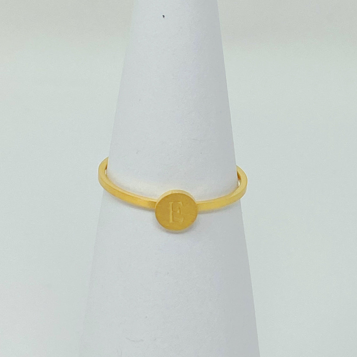 Tiny Initial Ring by Ellisonyoung.com