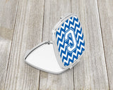 Letter C Chevron Blue and White Compact Mirror CJ1045-CSCM by Caroline's Treasures