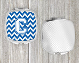 Letter C Chevron Blue and White Compact Mirror CJ1045-CSCM by Caroline's Treasures