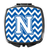 Letter N Chevron Blue and White Compact Mirror CJ1045-NSCM by Caroline's Treasures