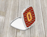 Letter O Chevron Garnet and Gold  Compact Mirror CJ1048-OSCM by Caroline's Treasures