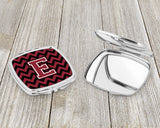 Letter E Chevron Garnet and Black  Compact Mirror CJ1052-ESCM by Caroline's Treasures