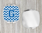 Letter G Chevron Blue and White Compact Mirror CJ1056-GSCM by Caroline's Treasures