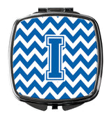 Letter I Chevron Blue and White Compact Mirror CJ1056-ISCM by Caroline's Treasures