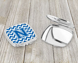 Letter N Chevron Blue and White Compact Mirror CJ1056-NSCM by Caroline's Treasures