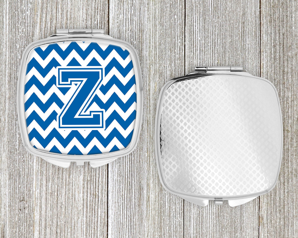 Letter Z Chevron Blue and White Compact Mirror CJ1056-ZSCM by Caroline's Treasures