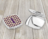 Letter I Chevron Purple and Gold Compact Mirror CJ1058-ISCM by Caroline's Treasures