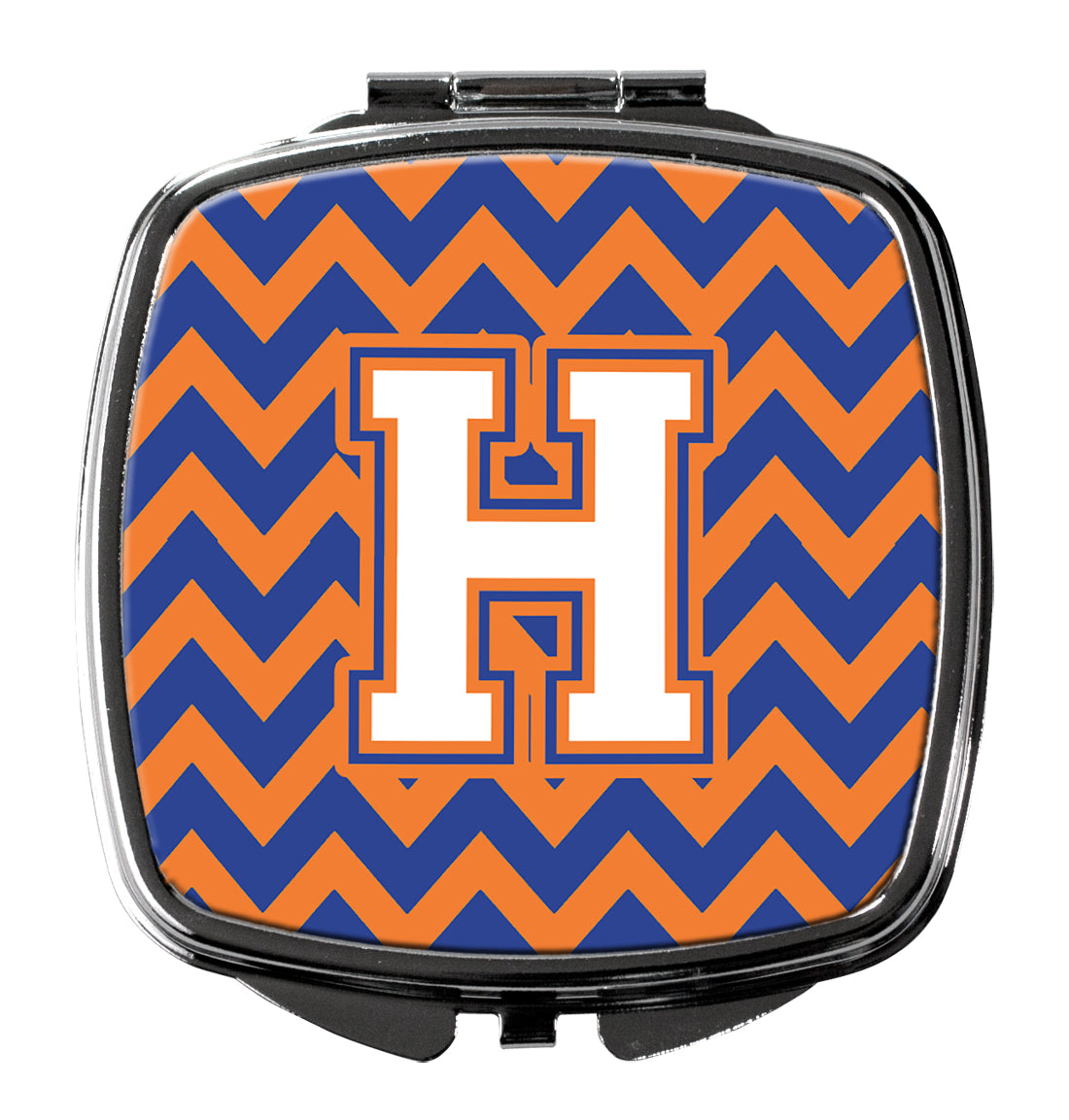 Letter H Chevron Blue and Orange #3 Compact Mirror CJ1060-HSCM by Caroline's Treasures