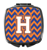 Letter H Chevron Blue and Orange #3 Compact Mirror CJ1060-HSCM by Caroline's Treasures