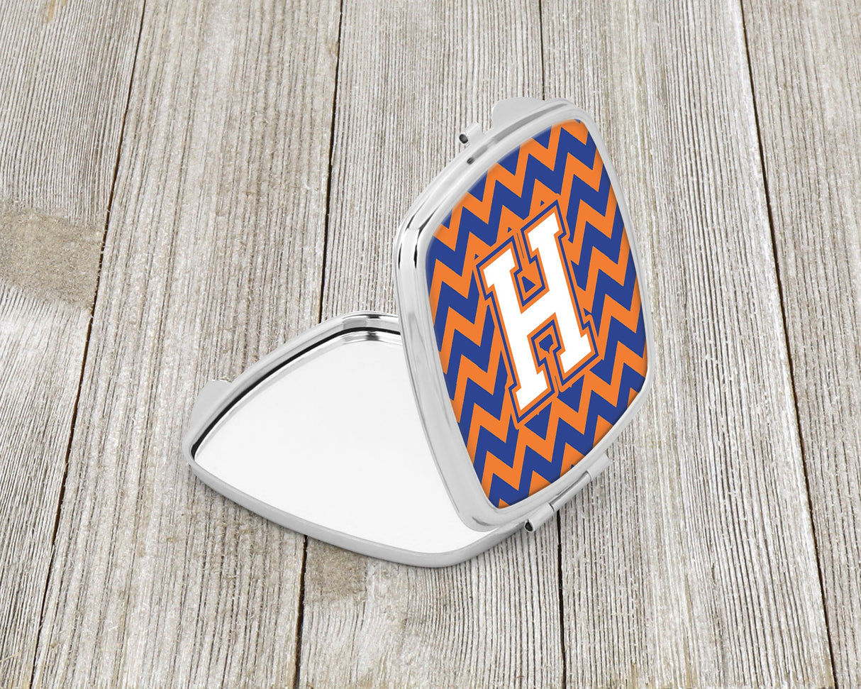 Letter H Chevron Blue and Orange #3 Compact Mirror CJ1060-HSCM by Caroline's Treasures