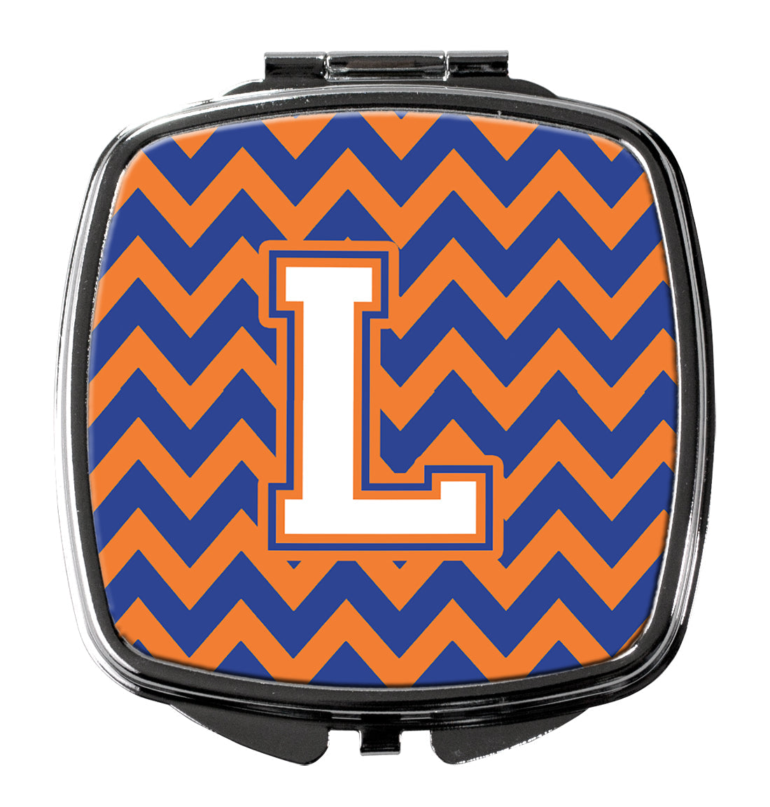 Letter L Chevron Blue and Orange #3 Compact Mirror CJ1060-LSCM by Caroline's Treasures