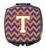 Letter T Chevron Blue and Orange #3 Compact Mirror CJ1060-TSCM by Caroline's Treasures