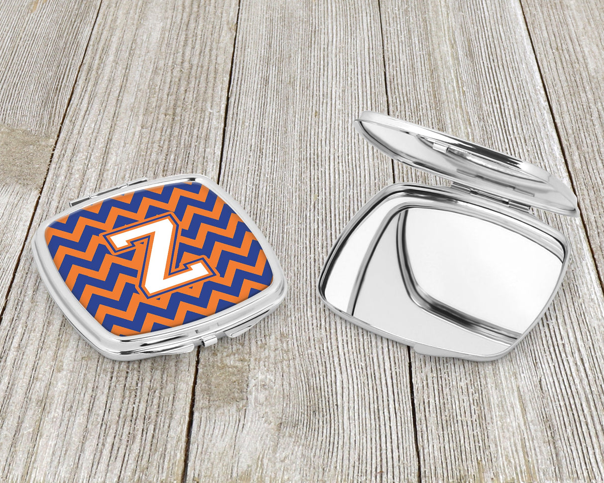 Letter Z Chevron Blue and Orange #3 Compact Mirror CJ1060-ZSCM by Caroline's Treasures