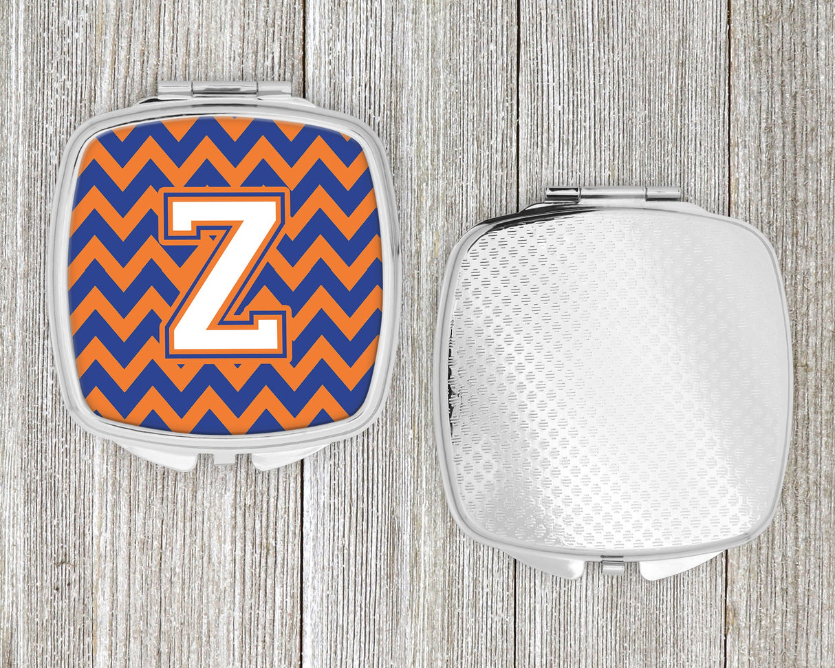 Letter Z Chevron Blue and Orange #3 Compact Mirror CJ1060-ZSCM by Caroline's Treasures